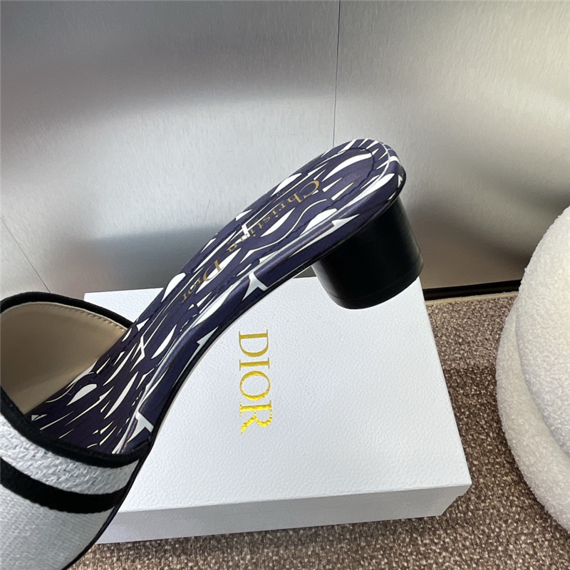 D10r dway heeled slide in pale navy miss D10r allover motif