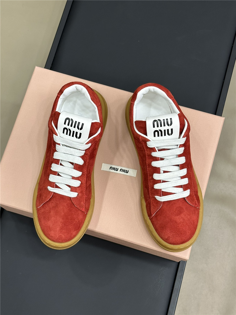 Miu Miu Laced Low-Top Sneakers