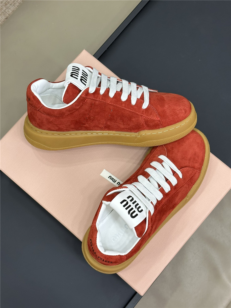 Miu Miu Laced Low-Top Sneakers
