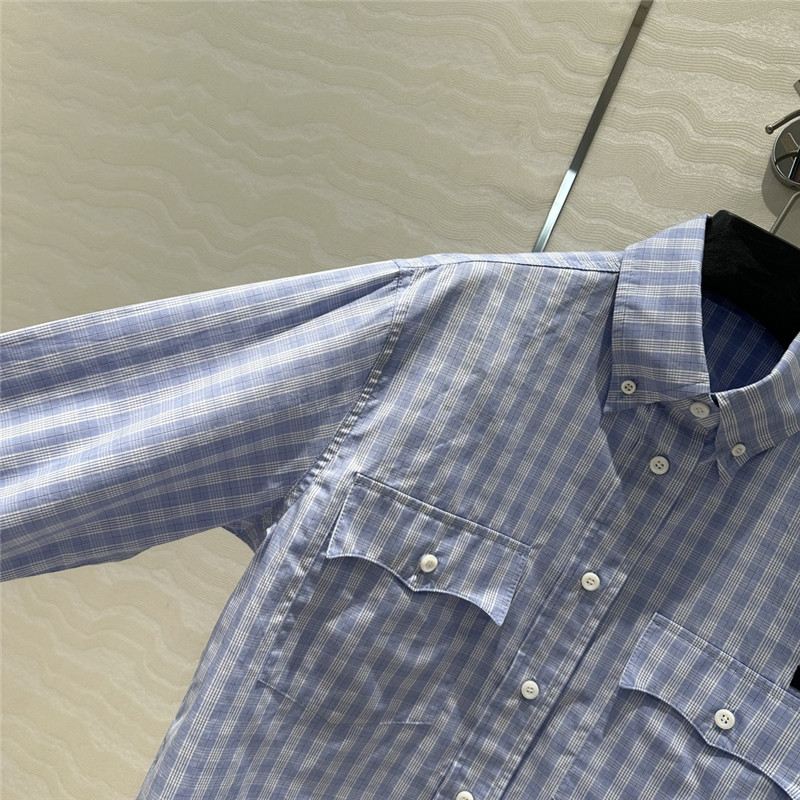 M1um1u temperament plaid shirt replica clothing sites