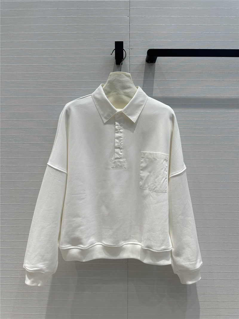 The R0w minimalist white shirt collar sweater replicas clothes