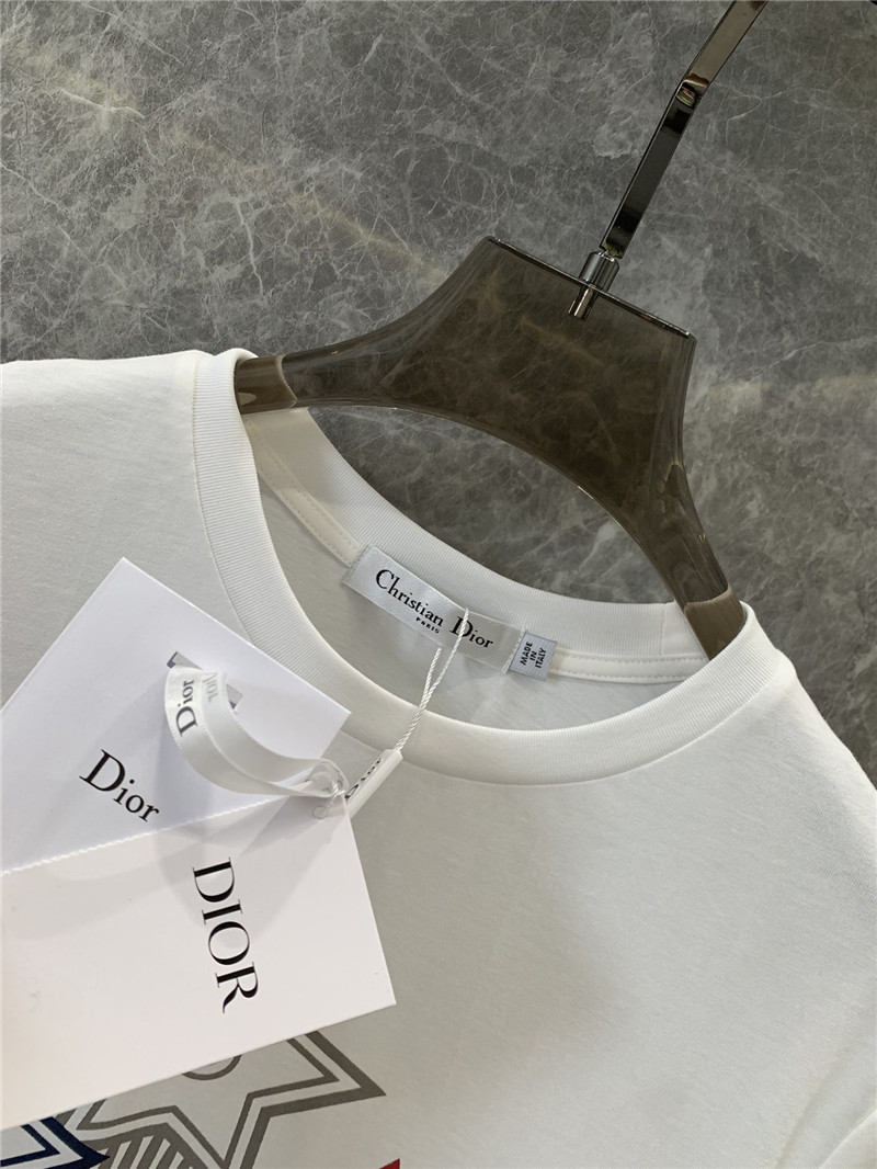 D10r line star print round neck short sleeve t-shirt replica clothing