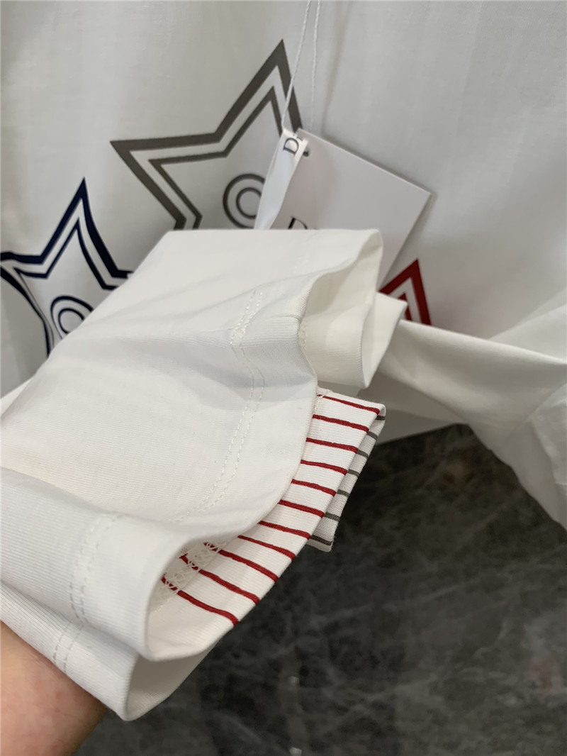 D10r line star print round neck short sleeve t-shirt replica clothing