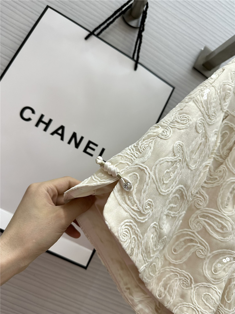 Ch**el buttoned vest + high waist shorts set replica d&g clothing