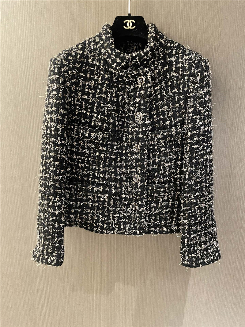 Ch**el small stand collar coat replica designer clothes