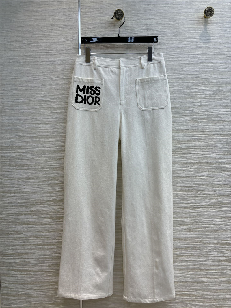 D10r front pocket letter print jeans replica clothes