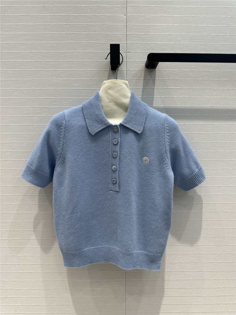 Gvc*1 polo collar short sleeve sweater replica clothing sites