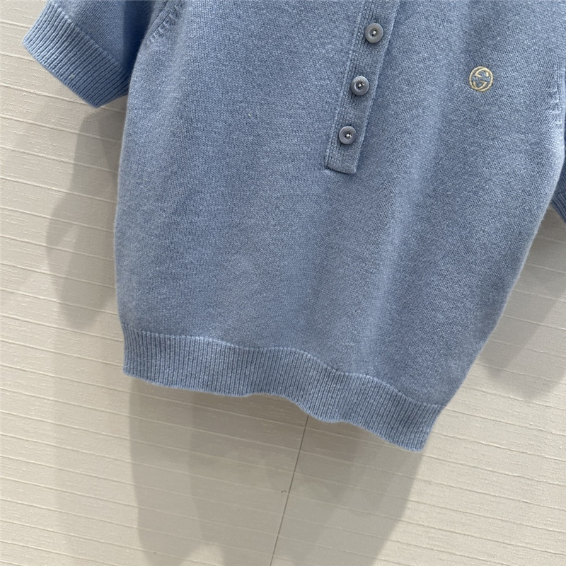 Gvc*1 polo collar short sleeve sweater replica clothing sites