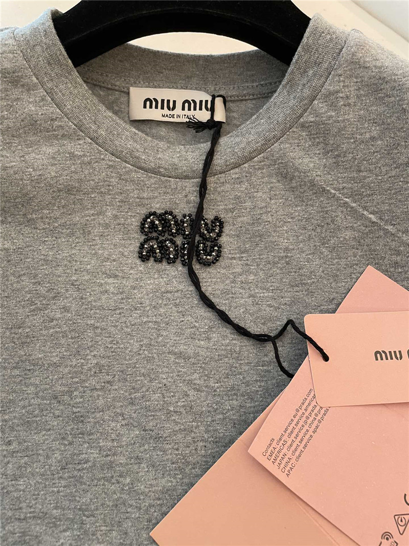 M1um1u beaded short sleeve replica clothing sites
