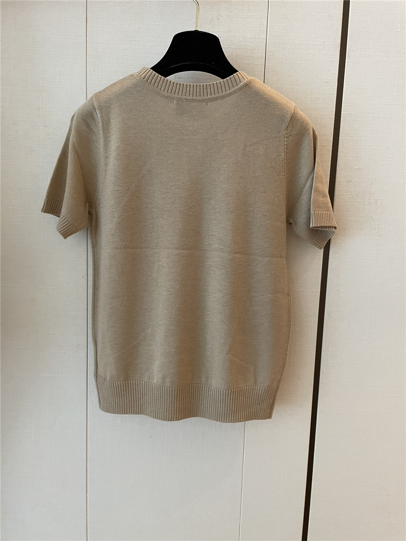 M1um1u logo short-sleeved sweater replica d&g clothing