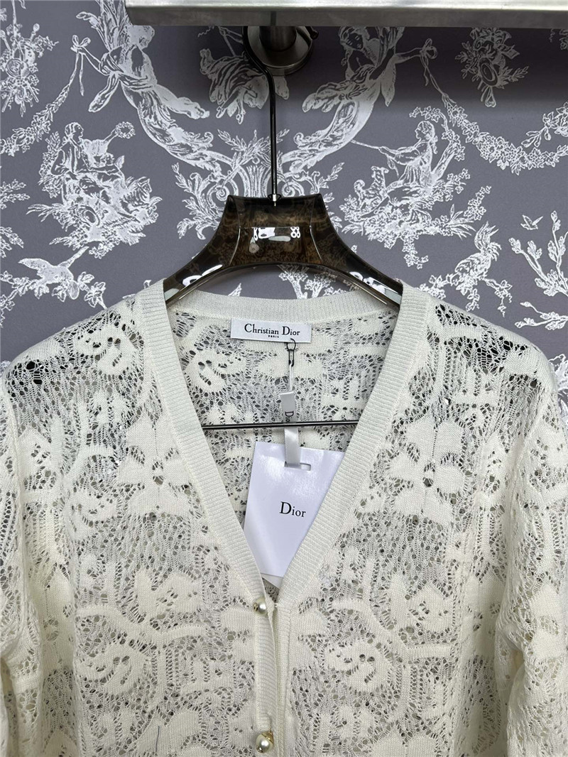D10r new lace crochet cardigan replica designer clothes