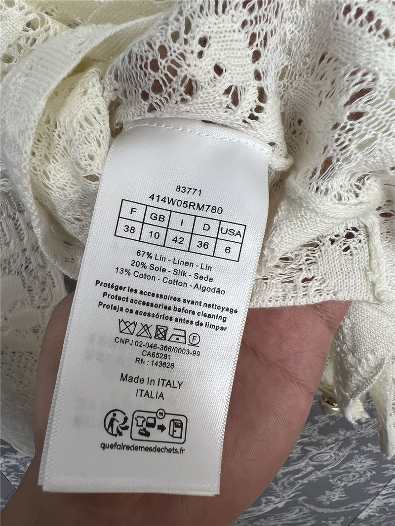 D10r new lace crochet cardigan replica designer clothes