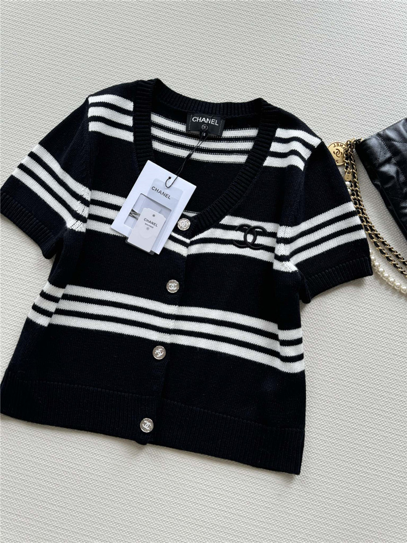 Ch**el striped cardigan replica d&g clothing