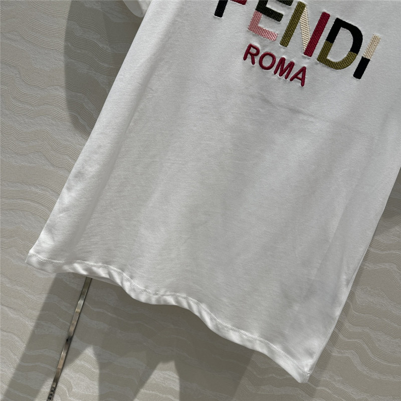 F**di colorful letter logo short sleeve t-shirt replica clothes