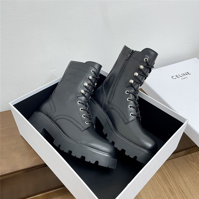 Ce1i*e black triomphe rangers lace-up boot