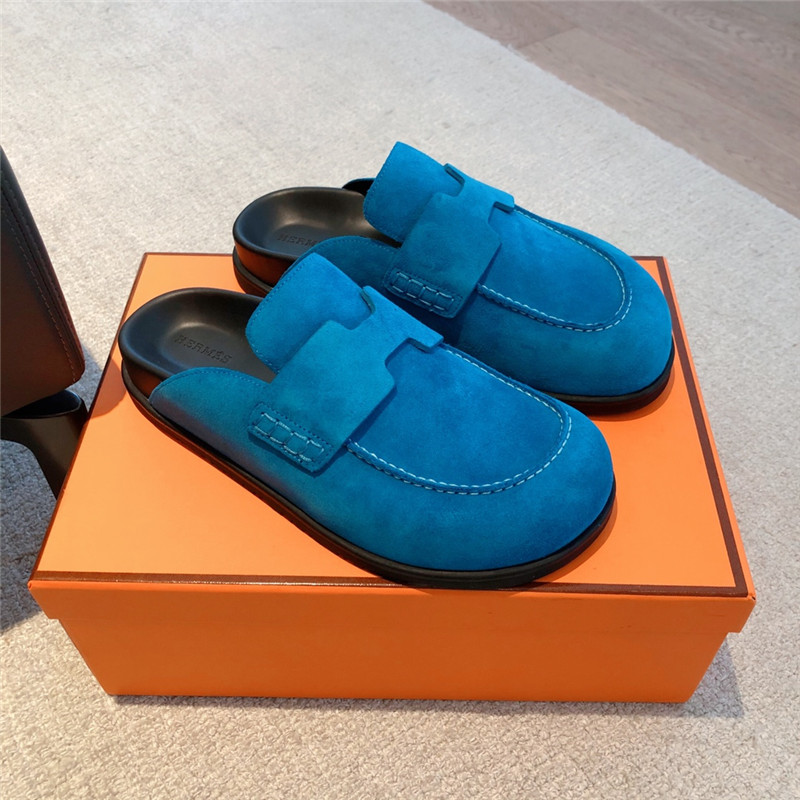 H**me5 go mule in blue suede
