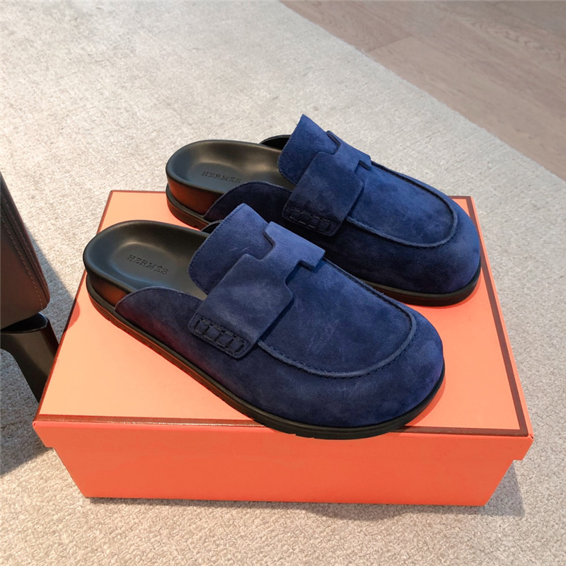 H**me5 go mule navy suede