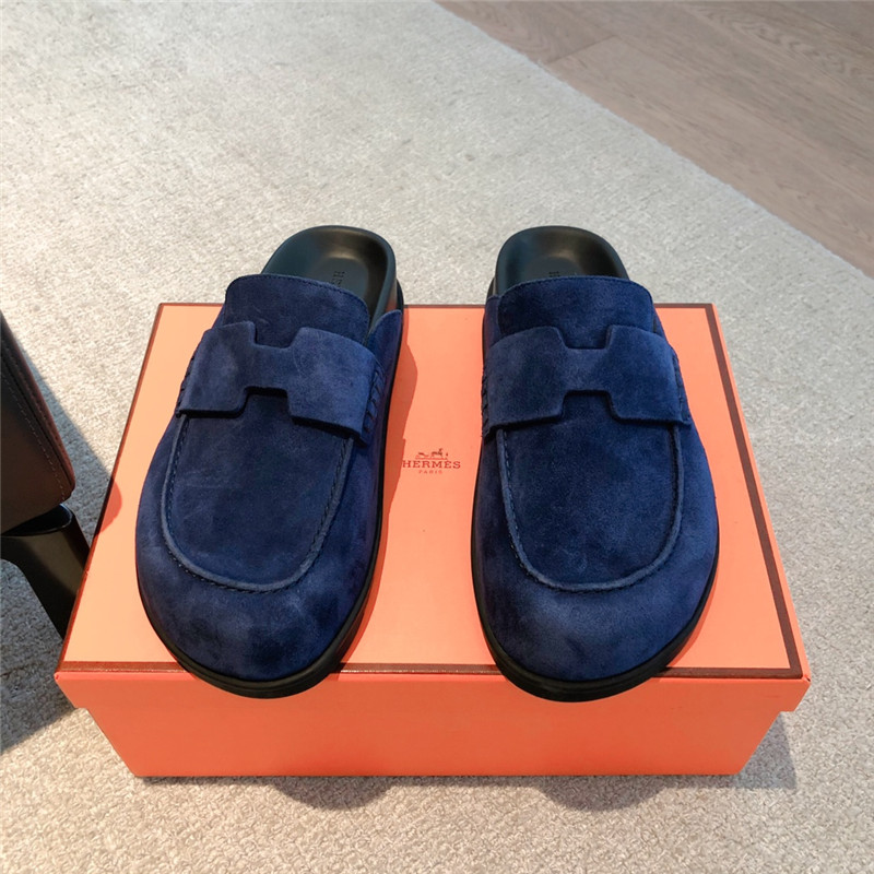 H**me5 go mule navy suede