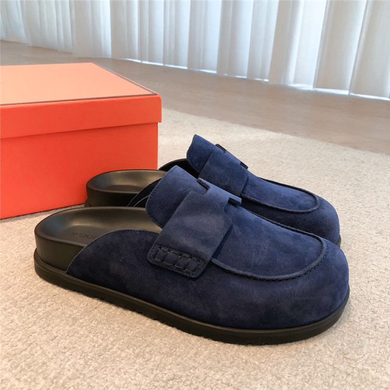H**me5 go mule navy suede