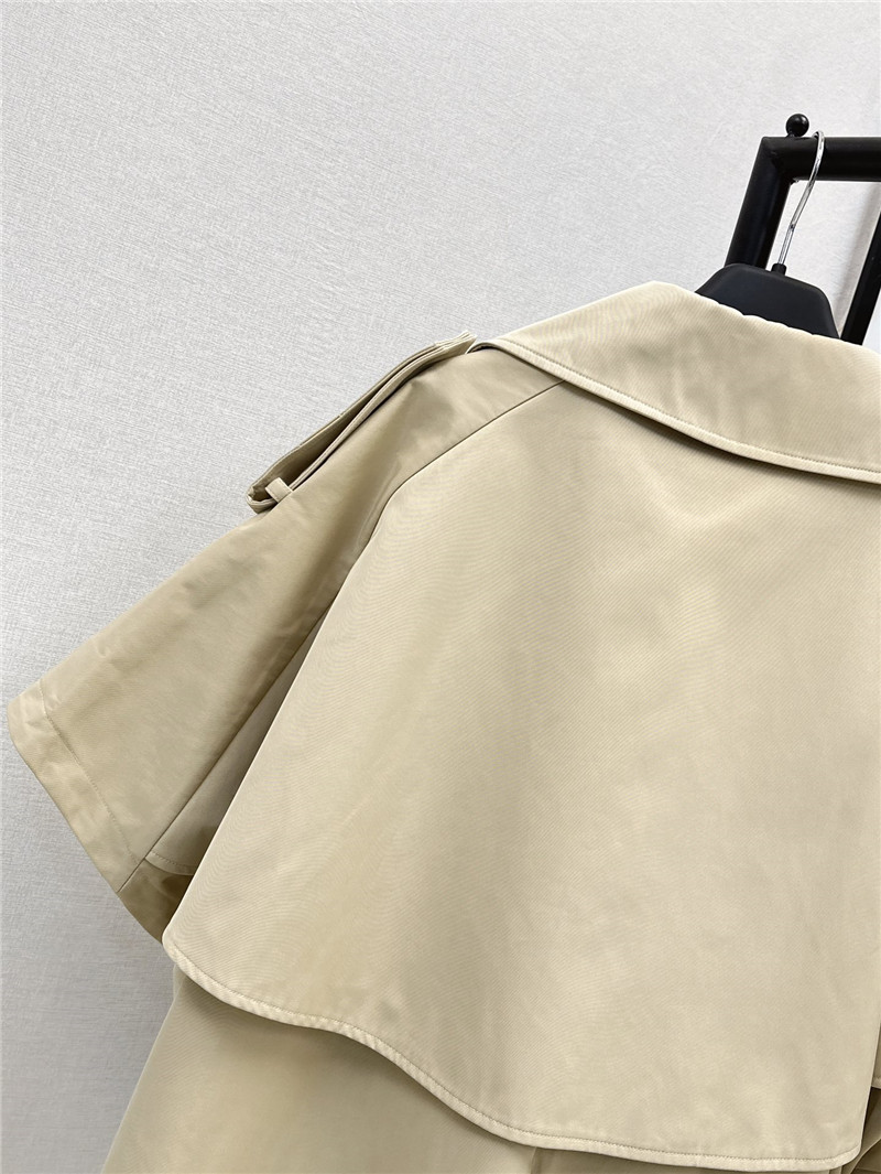 Vanitoo lapel double-breasted trench dress replica clothes