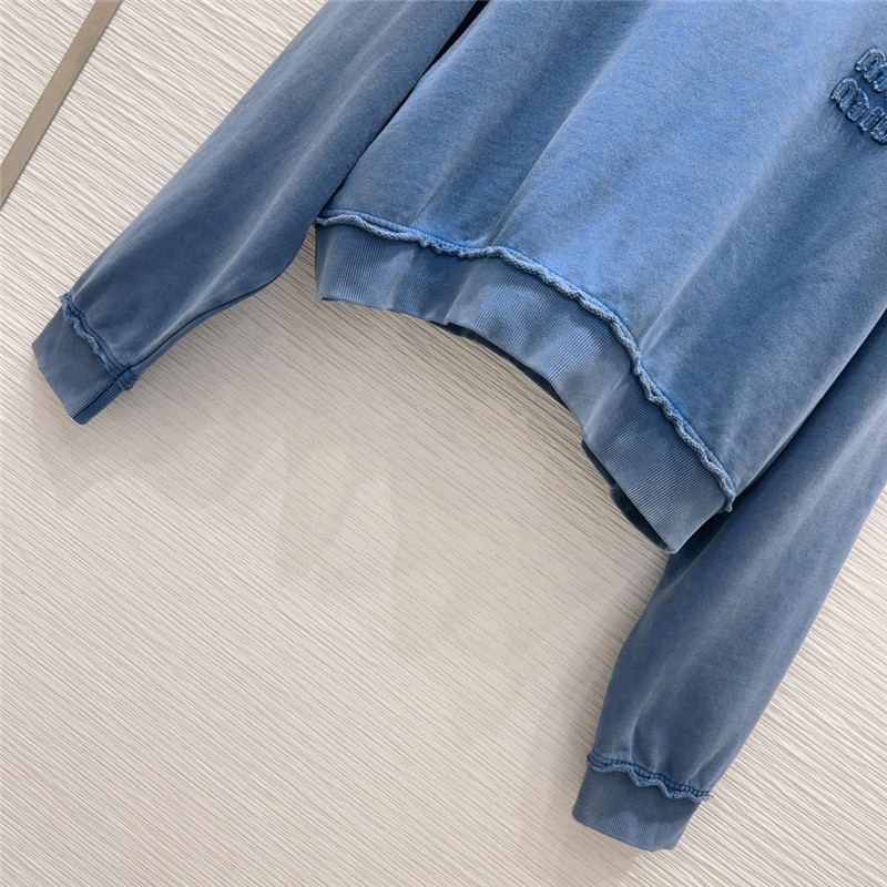 M1um1u simple long-sleeved sweatshirt replica clothing sites