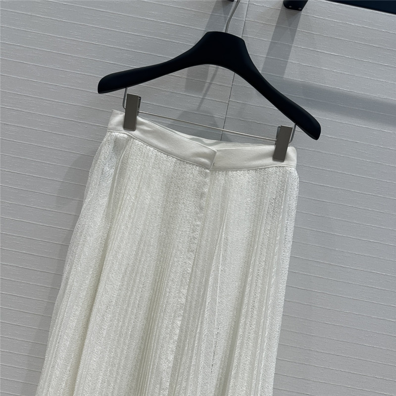 D10r hollow lace pleated long skirt replica d&g clothing