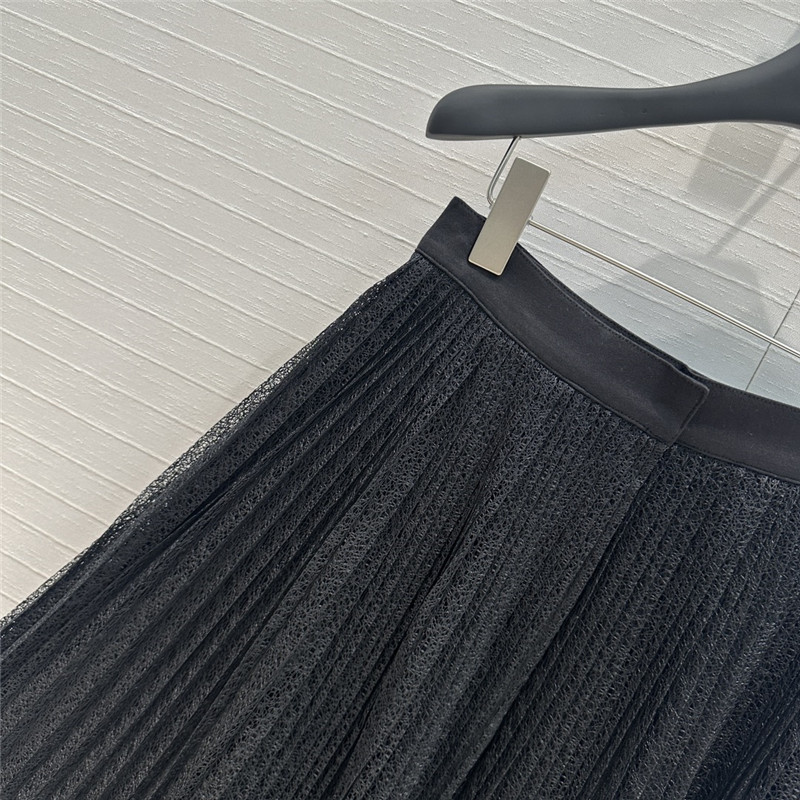 D10r hollow lace pleated long skirt replica d&g clothing