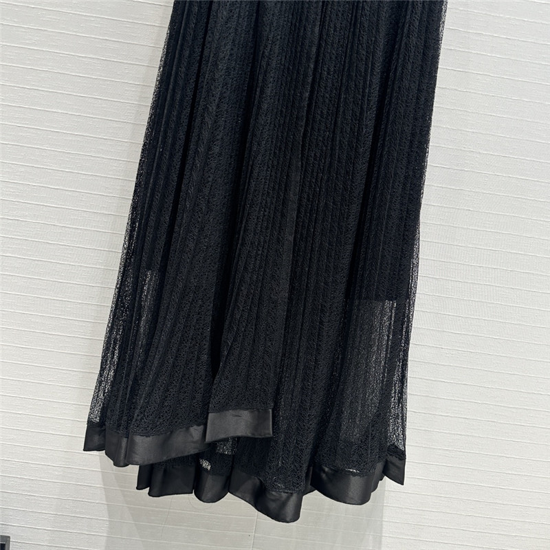 D10r hollow lace pleated long skirt replica d&g clothing