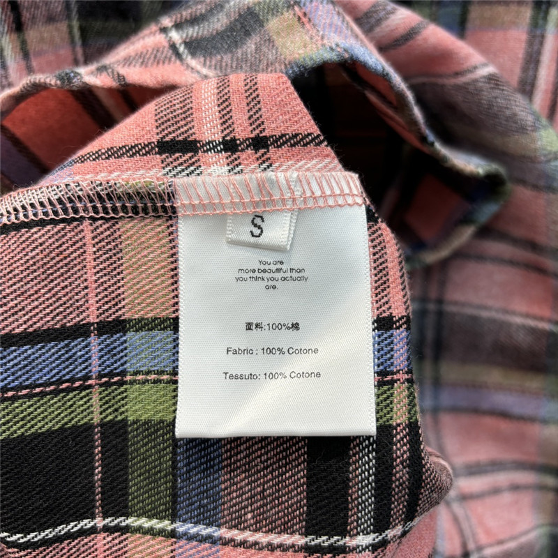 M1um1u letter dotted plaid shirt jacket replica clothes