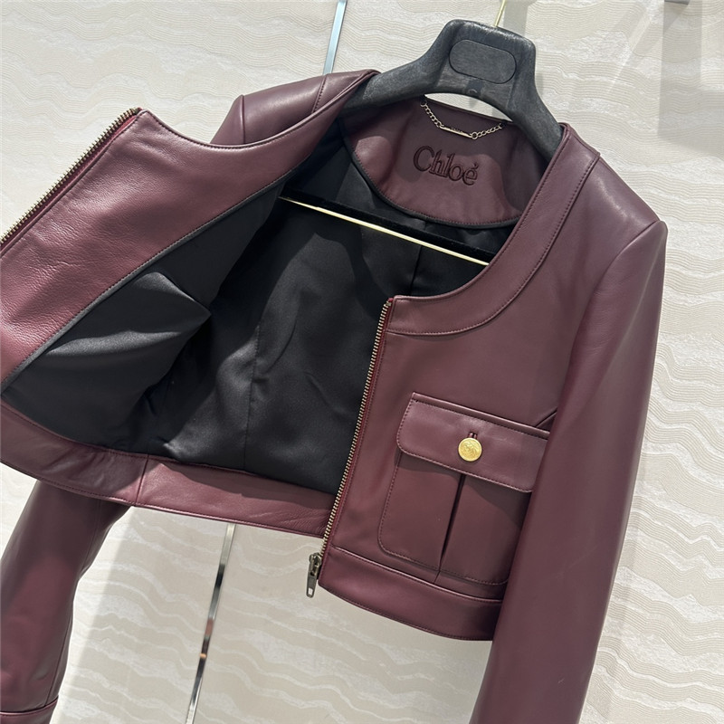 Chloé short lambskin jacket replica clothes
