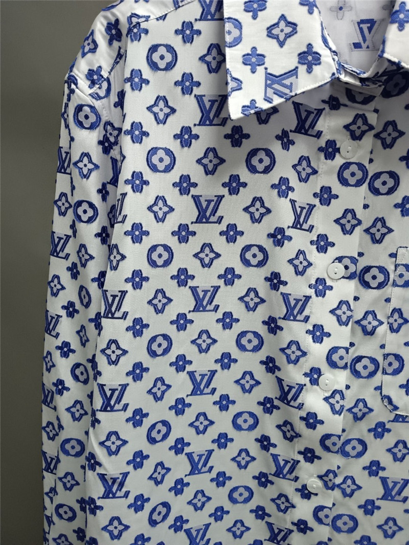 l0vis Vvtt0n lv logo print long sleeve shirt replicas clothes