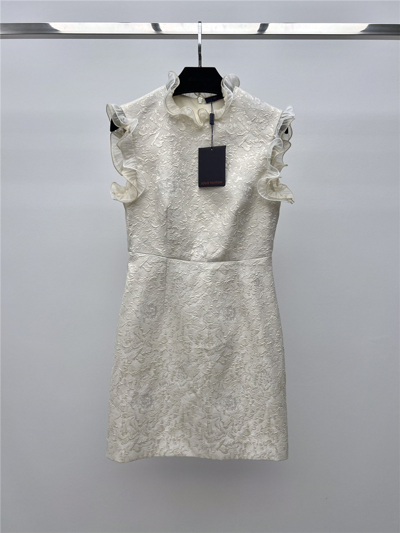l0vis Vvtt0n lv ruffle jacquard dress replica clothes