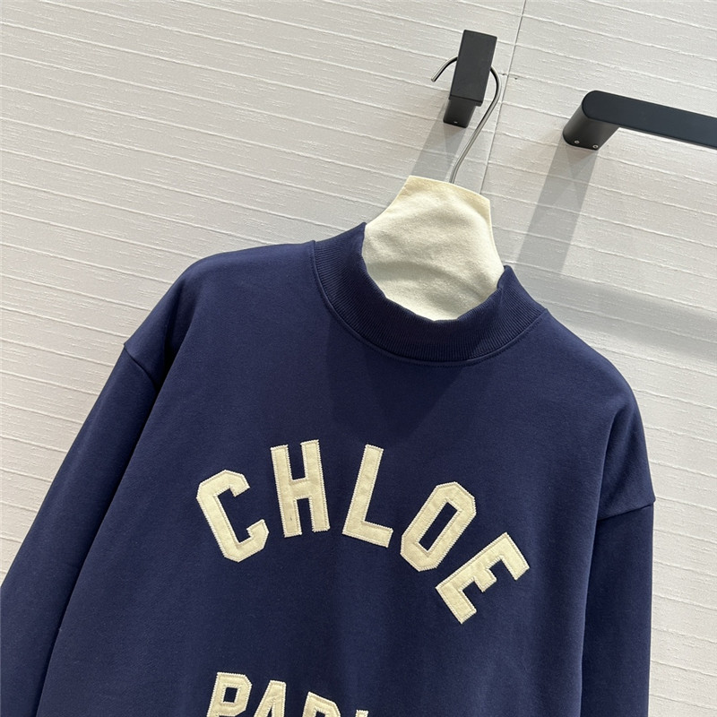 Chloé small stand collar embroidered sweatshirt replica clothes