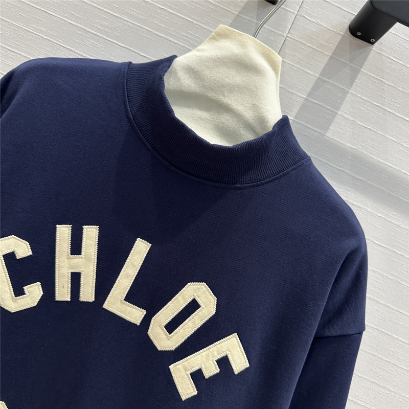 Chloé small stand collar embroidered sweatshirt replica clothes
