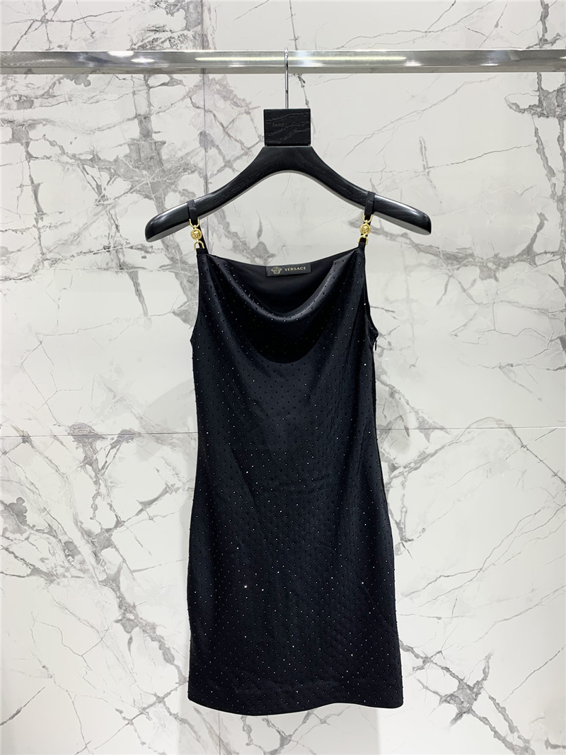 Versace satin rhinestone suspender dress replica d&g clothing