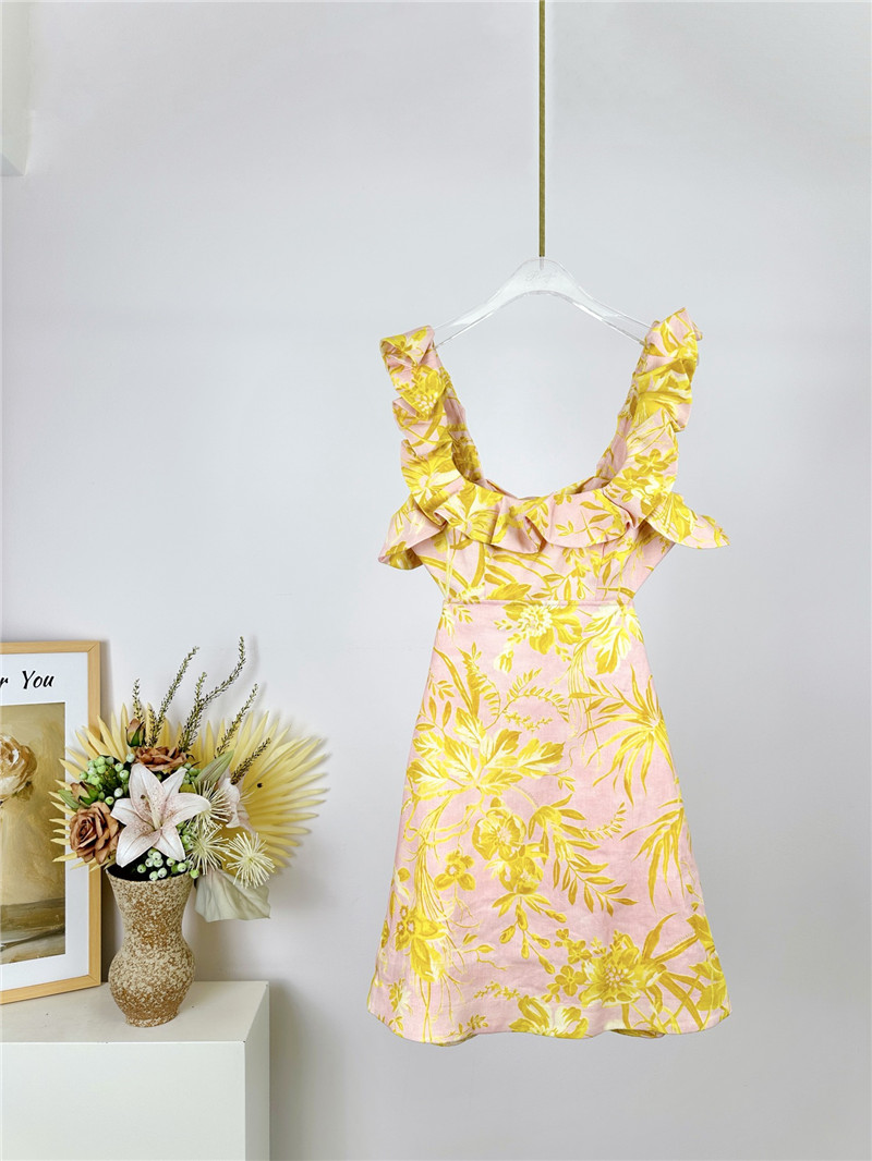 zimm ruffle neckline mini dress replica clothing sites