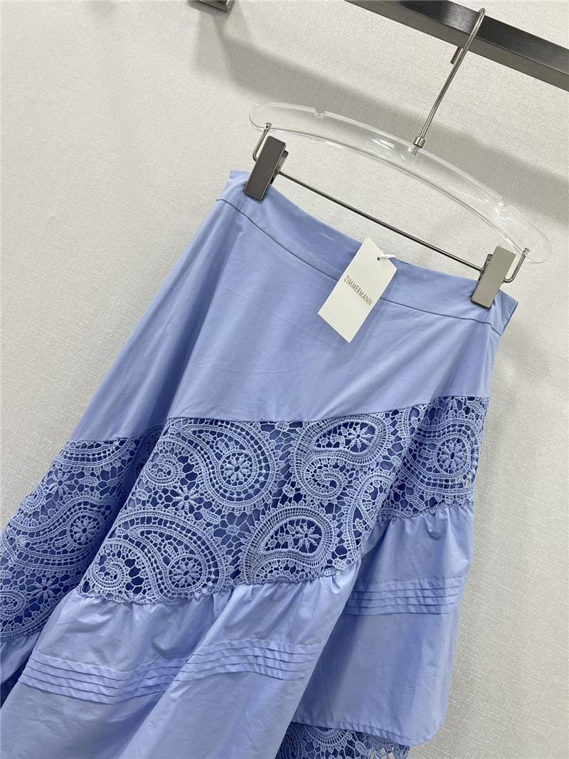 Zimm water-soluble lace patchwork irregular skirt replica clothes