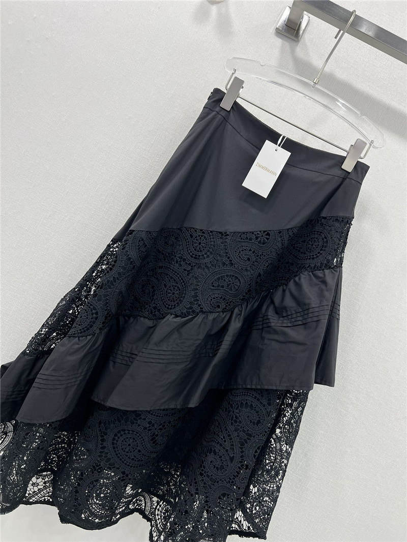 Zimm water-soluble lace patchwork irregular skirt replica clothes