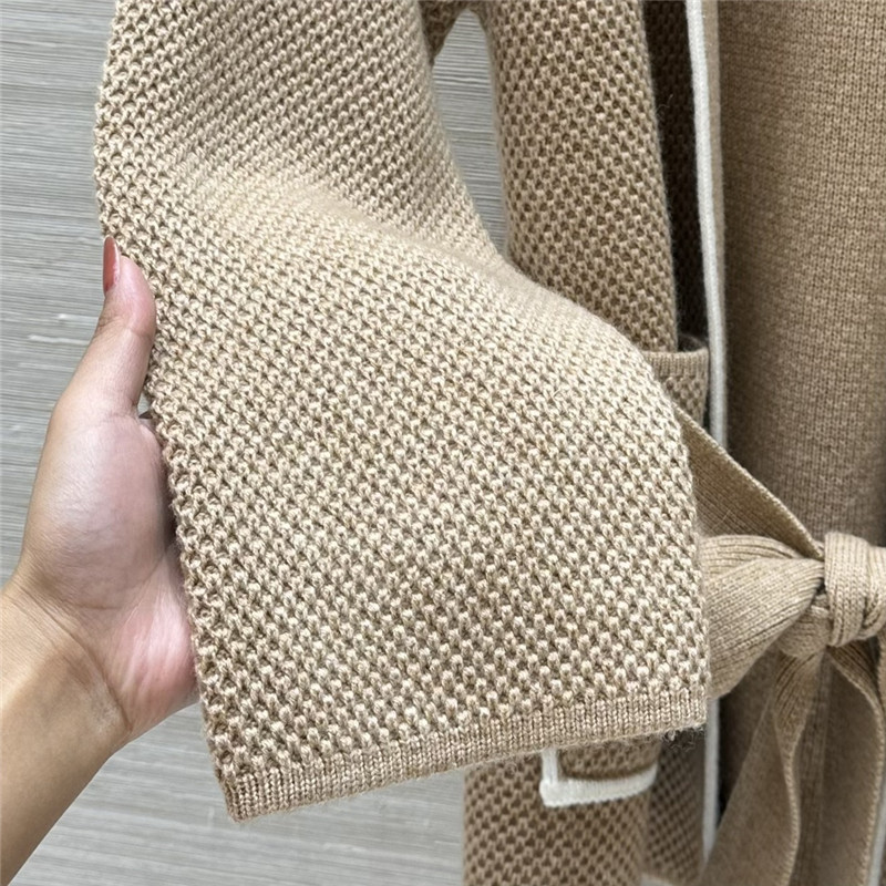 L0r0 P1ana pure cashmere curly tie coat replica clothes