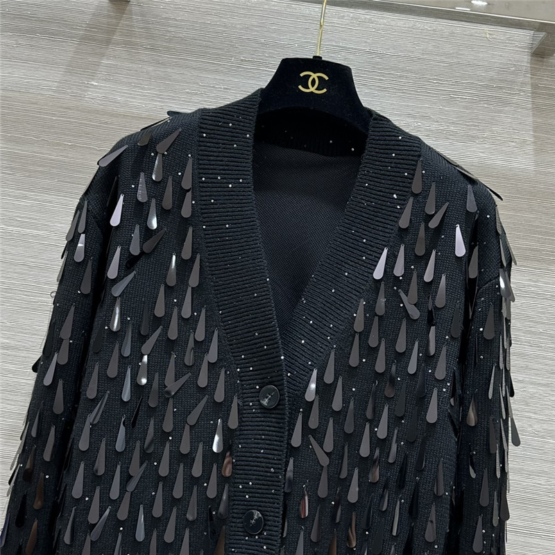 BC sequined knit collar cardigan replica clothes