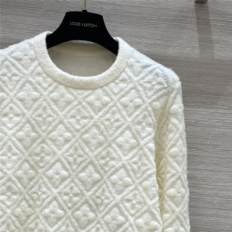 l0vis Vvtt0n lv monogram round neck top replica clothing
