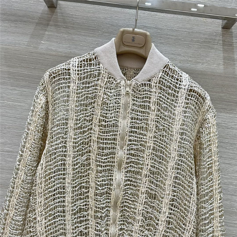 L0r0 P1ana hand-crocheted sequined jacket replica designer clothes