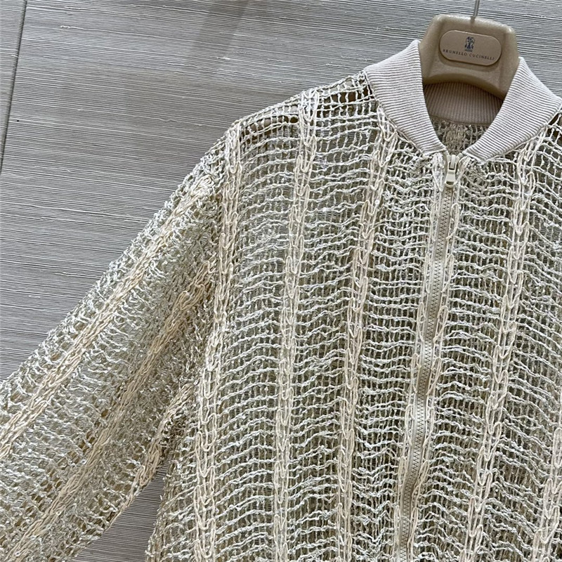 L0r0 P1ana hand-crocheted sequined jacket replica designer clothes