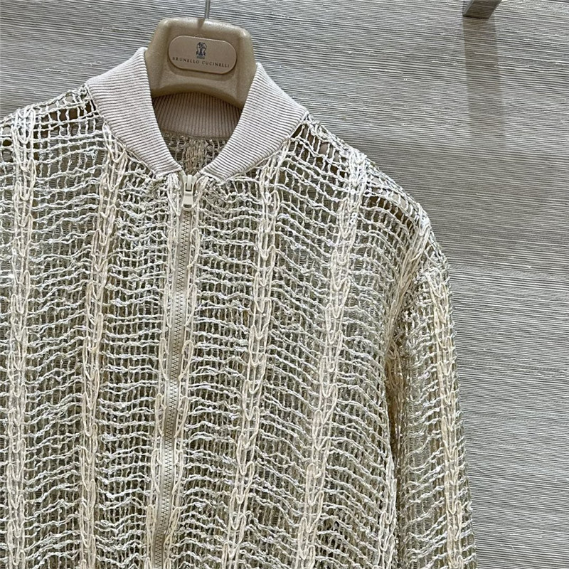 L0r0 P1ana hand-crocheted sequined jacket replica designer clothes