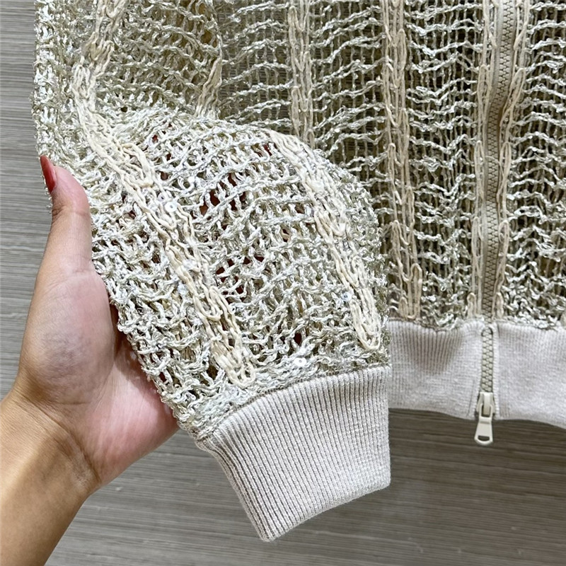L0r0 P1ana hand-crocheted sequined jacket replica designer clothes