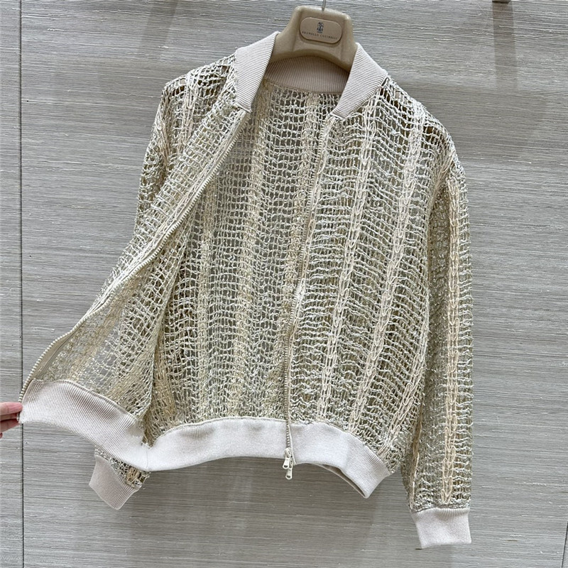 L0r0 P1ana hand-crocheted sequined jacket replica designer clothes