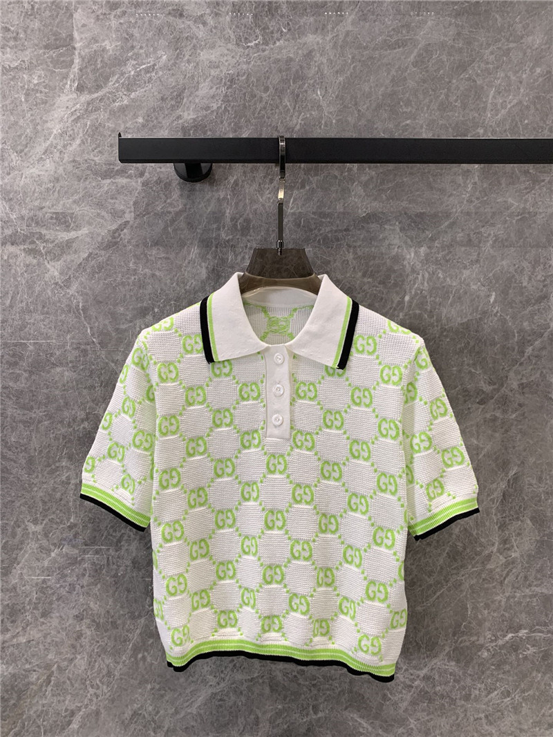 Gvc*1 monogram knitted polo shirt replica d&g clothing
