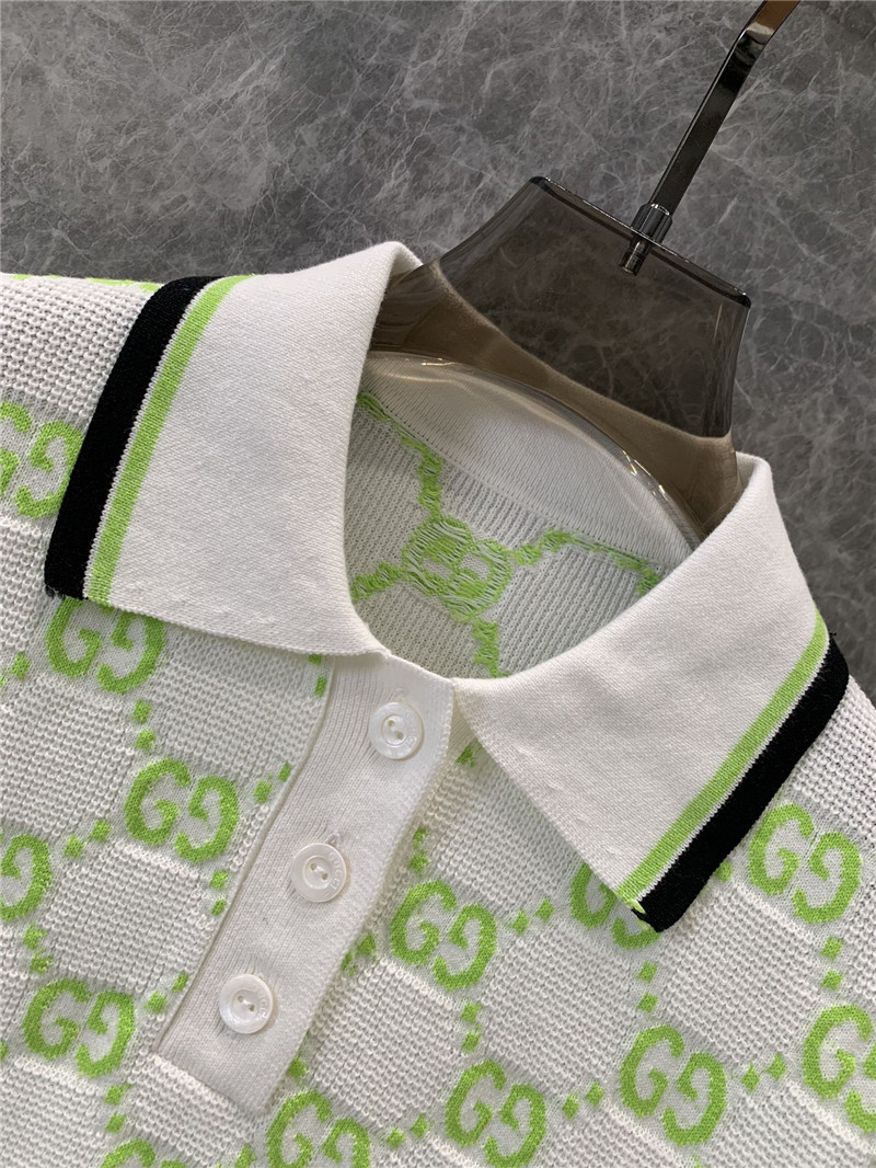 Gvc*1 monogram knitted polo shirt replica d&g clothing