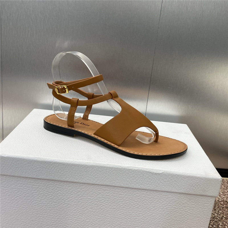 D10riviera D10r sun thong sandal camel calfskin