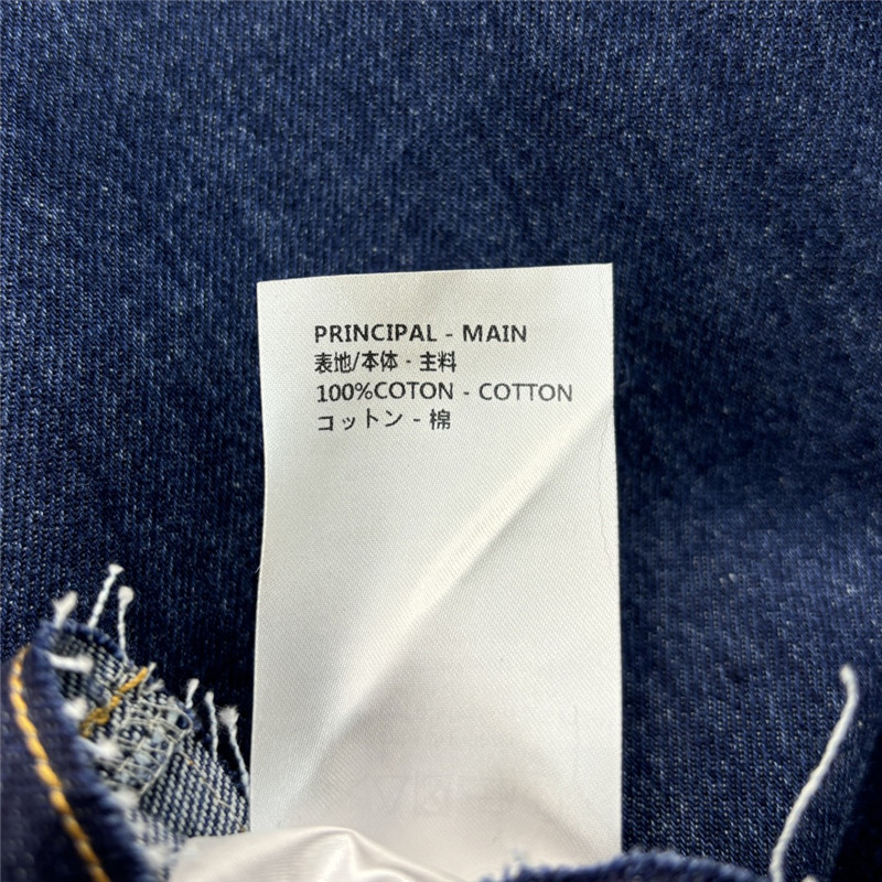 l0vis Vvtt0n lv topstitched vest denim suit replica clothes